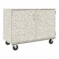 I.D. Systems 36'' Grey Nebula Slotted Storage Cart with Locking Door 80117F36059 538117F36059